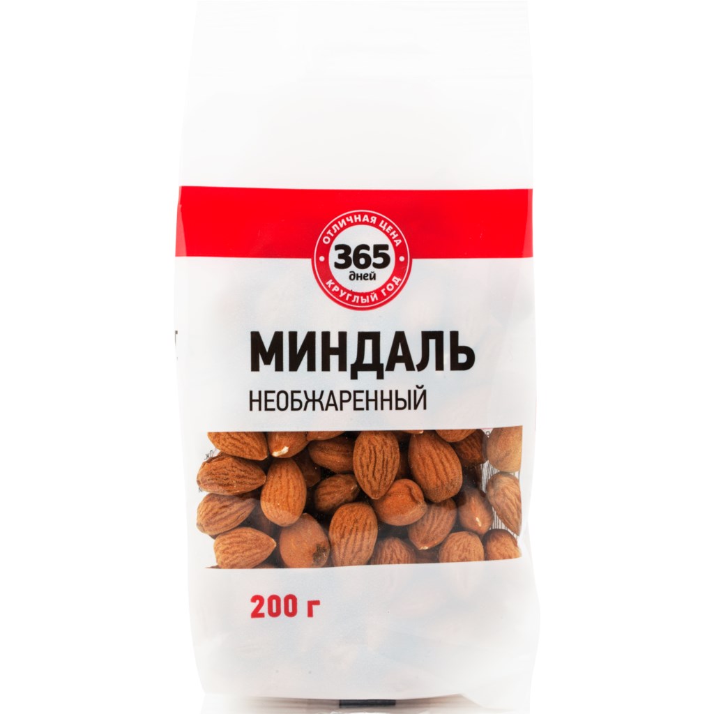 

Миндаль 365 дней сырой 200 г