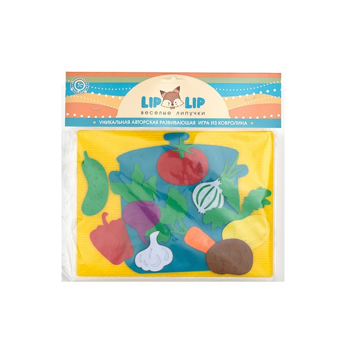 liplip Игра-конструктор Овощное ассорти, с игровым полем, 10 деталей игра с липучками liplip прогулка по городу lip1205