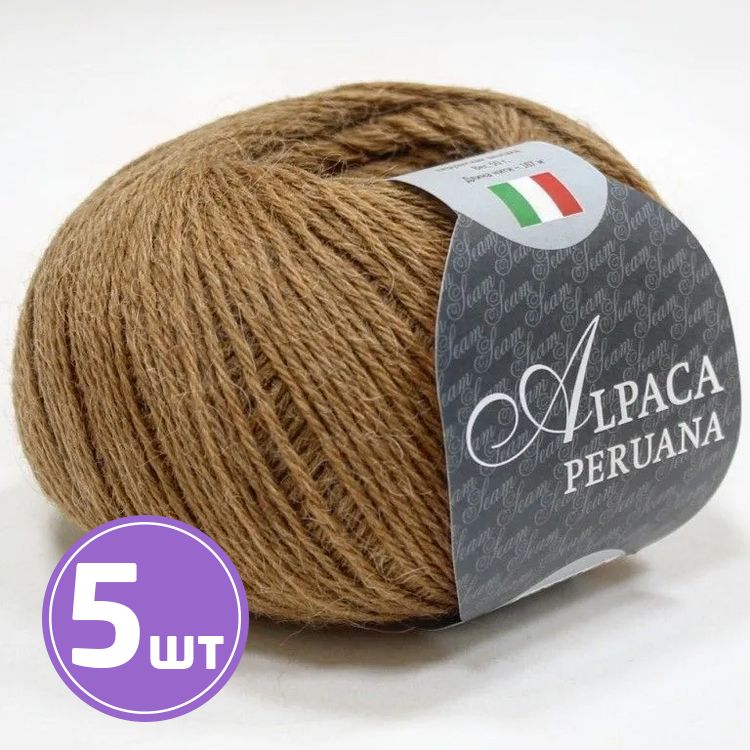 

Пряжа SEAM ALPACA PERUANA 308 бежевый 5 шт по 50 г