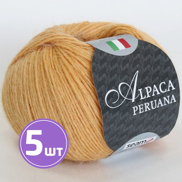 

Пряжа SEAM ALPACA PERUANA 2275 хризантема 5 шт по 50 г, Бежевый
