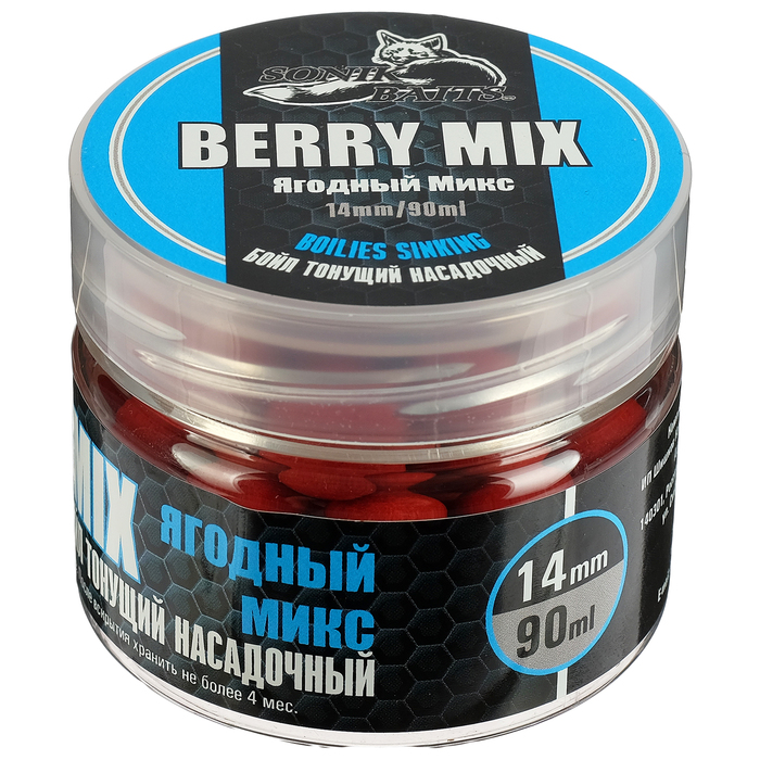 фото Sonik baits бойл насадочный тонущий sonik baits, ягодный микс, 14 мм, 60 г