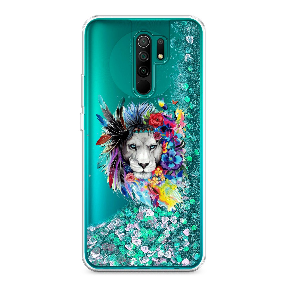 

Жидкий чехол с блестками "Гавайский лев" на Xiaomi Redmi 9, 38395-1