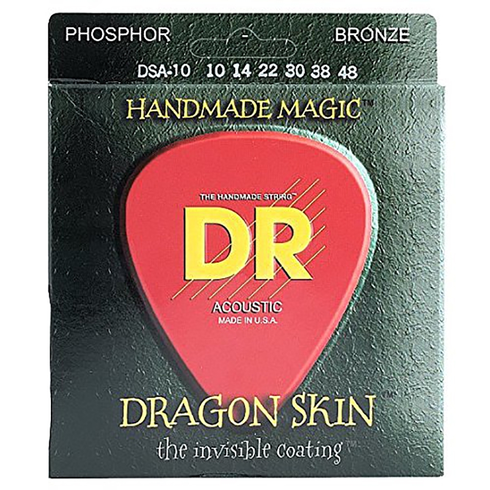 фото Струны для акустической гитары dr string dragon skin dsa-10