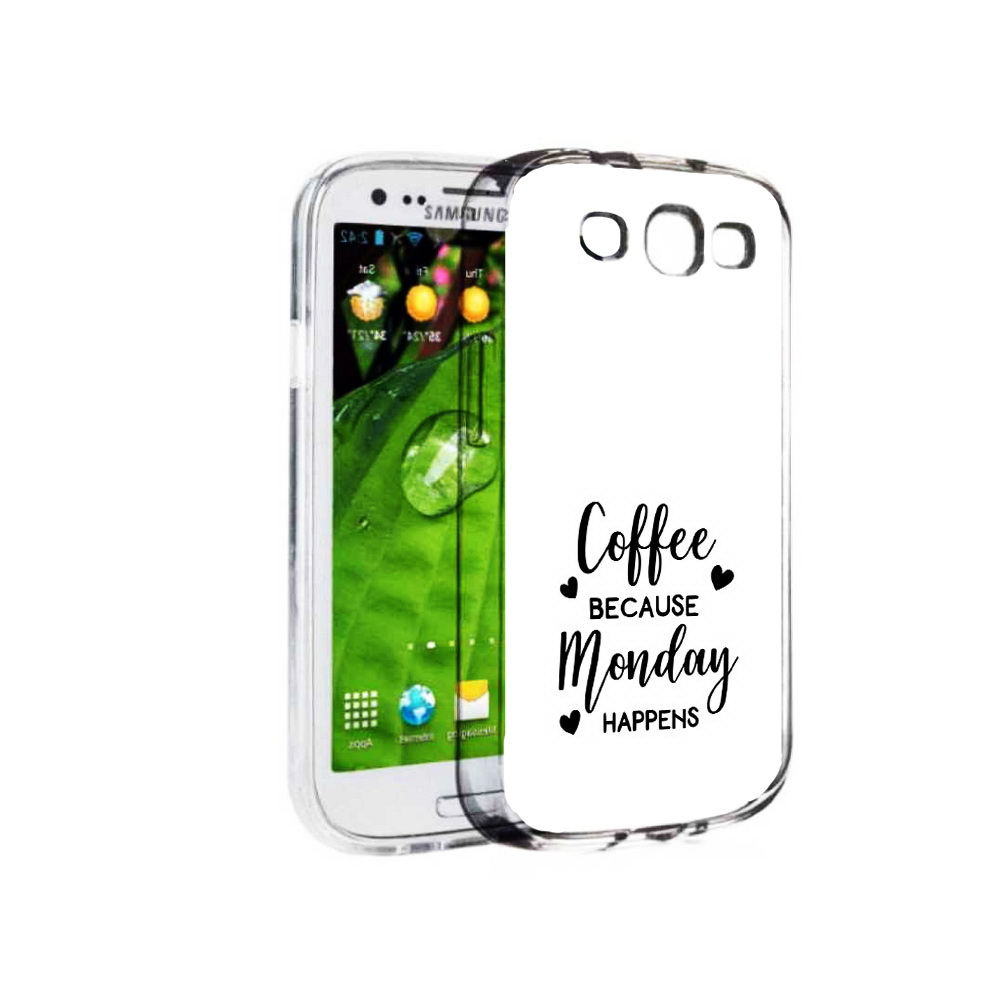 

Чехол MyPads Tocco для Samsung Galaxy S3 кофе и понедельник стал счастливым, Прозрачный, Tocco