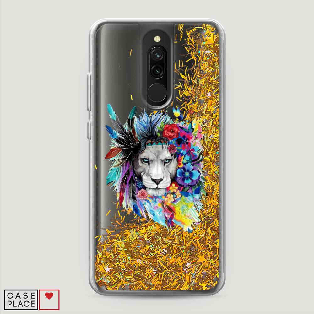 

Жидкий чехол с блестками "Гавайский лев" на Xiaomi Redmi 8, 37190-1