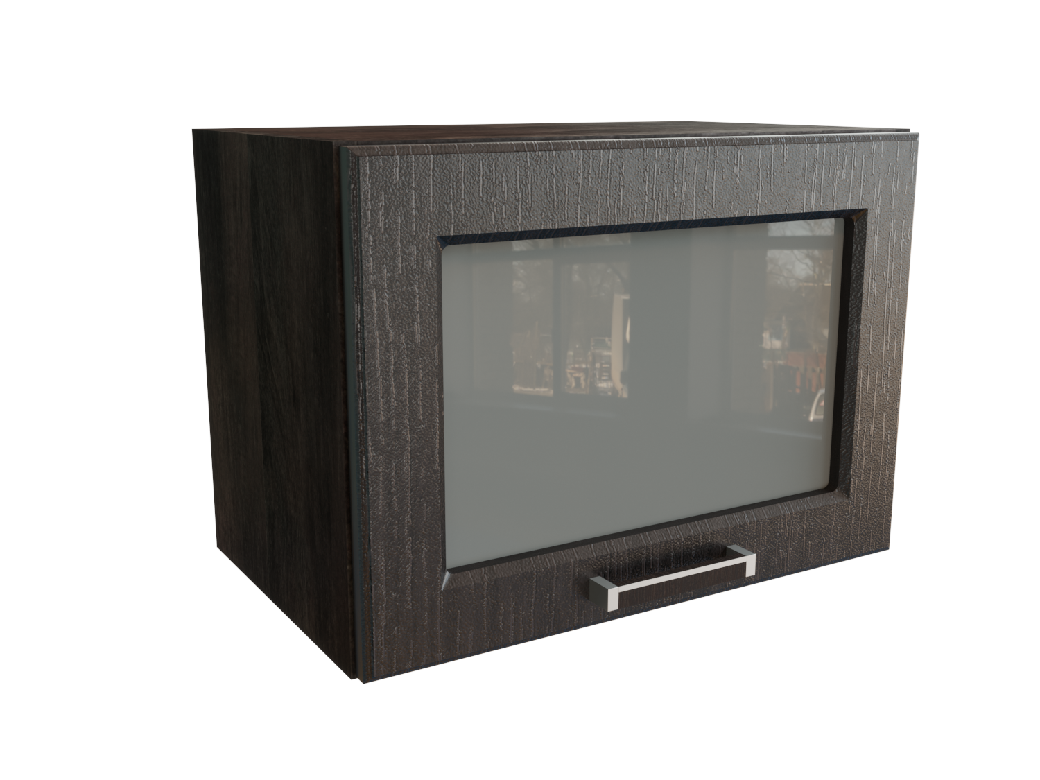 

Шкаф навесной антресоль со стеклом SURA Прага Венге премиум 50x31,8x35,8 арт.ММК-00002331, Черный