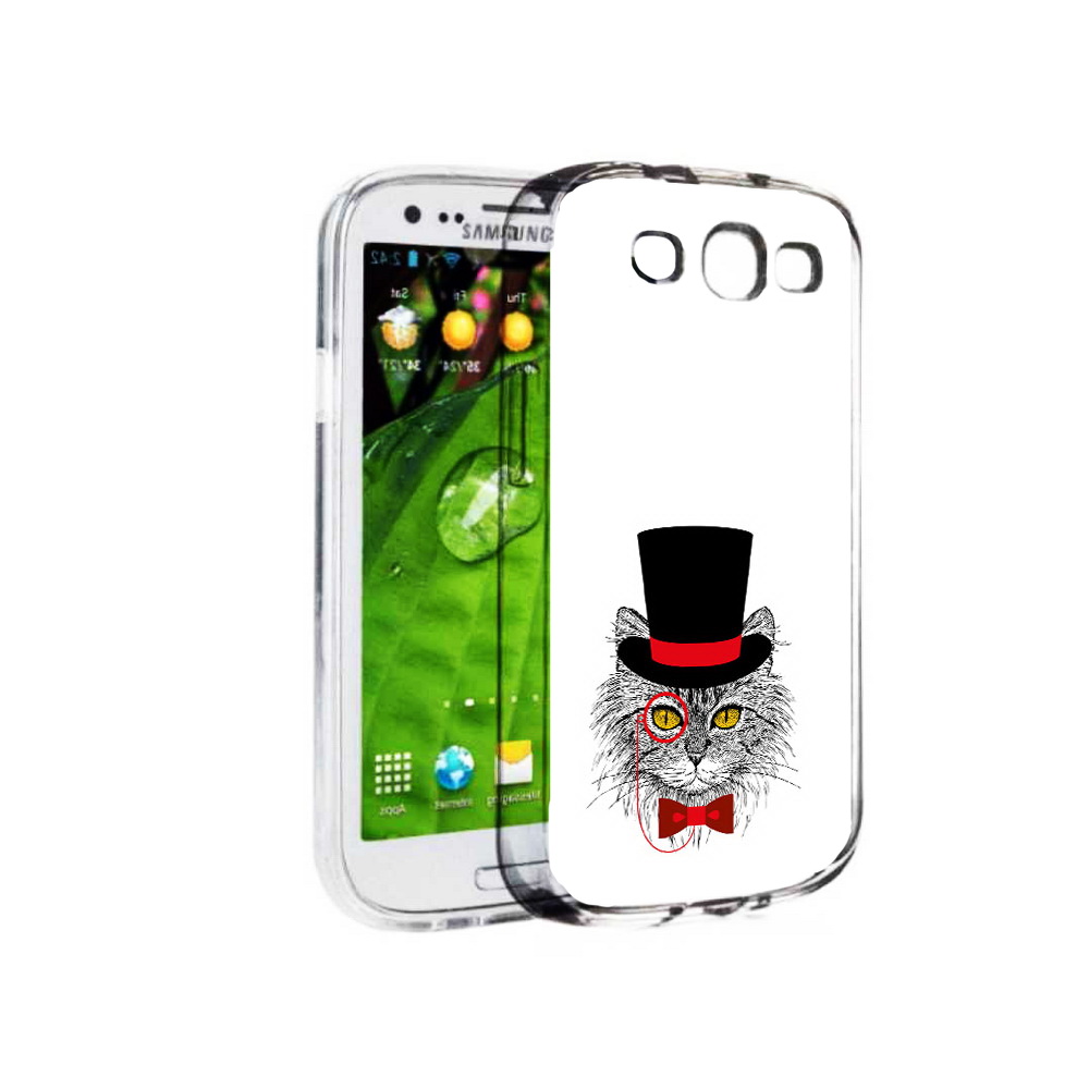 Чехол MyPads Tocco для Samsung Galaxy S3 кот в шляпе (PT123108.507.397)