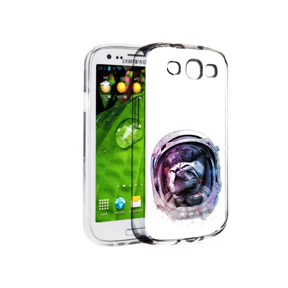 

Чехол MyPads Tocco для Samsung Galaxy S3 кот в шлеме (PT123108.507.396), Прозрачный, Tocco