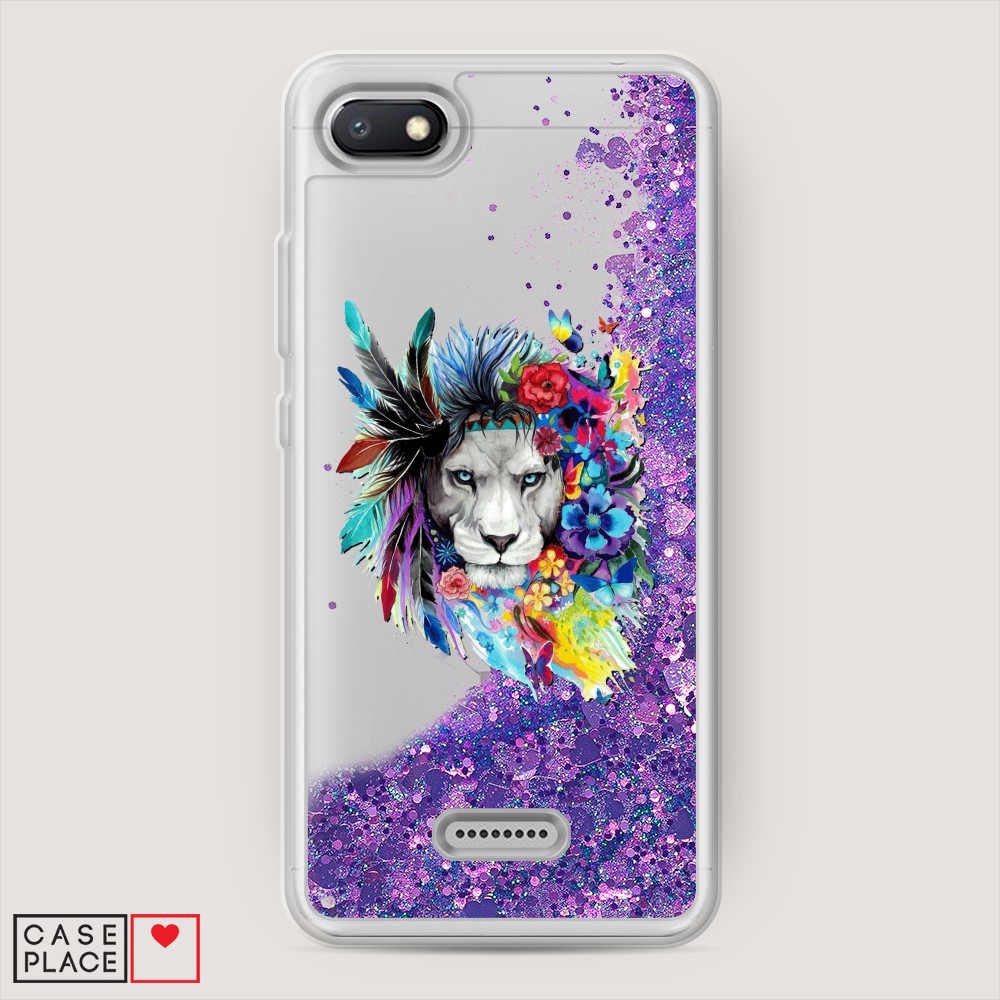 

Жидкий чехол с блестками "Гавайский лев" на Xiaomi Redmi 6A, 34192-1