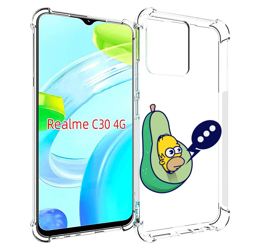 

Чехол MyPads Гомер-авокадо для Realme C30 4G / Narzo 50i Prime, Прозрачный, Tocco
