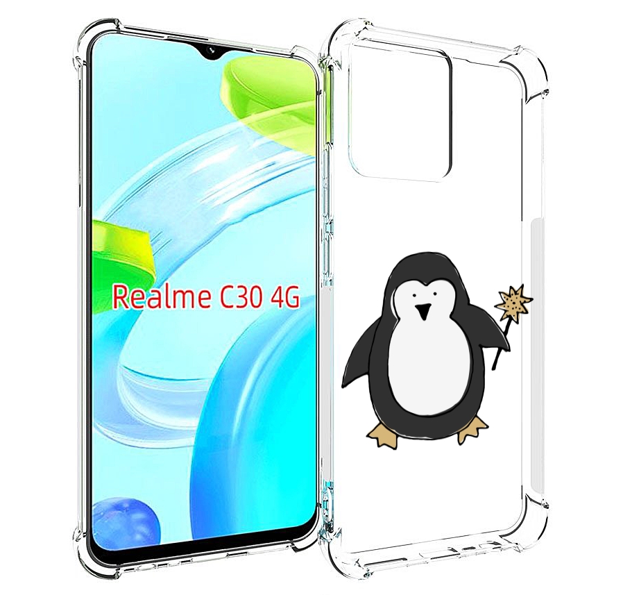 

Чехол MyPads Волшебный пингвин для Realme C30 4G / Narzo 50i Prime, Прозрачный, Tocco