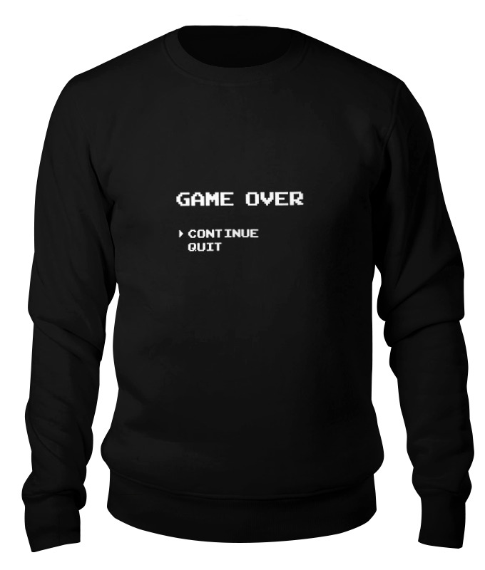 

Свитшот унисекс Printio Game over (8-bit) черный XS, Game over (8-bit)