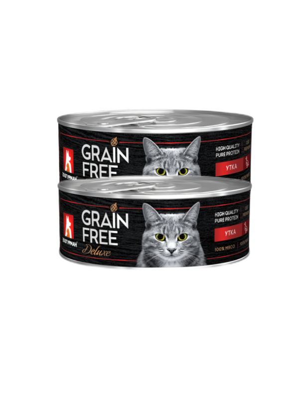 

Консервы для кошек Зоогурман Grain Free Deluxe утка, 2шт по 100г