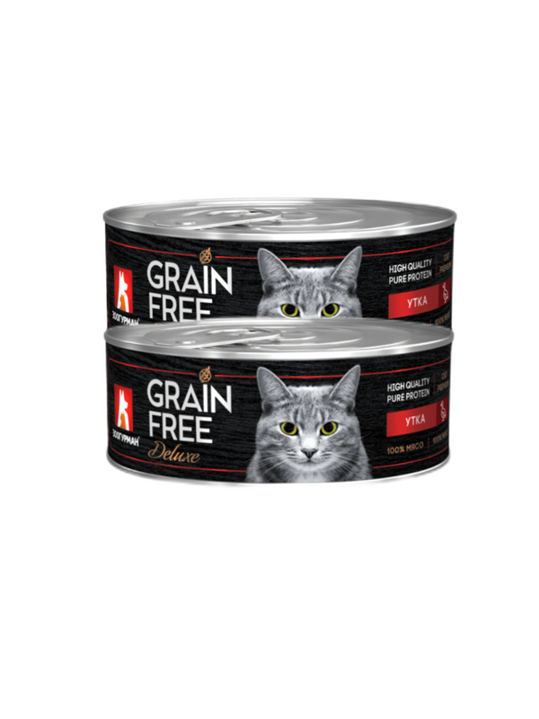 Консервы для кошек Зоогурман Grain Free Deluxe утка, 2шт по 100г