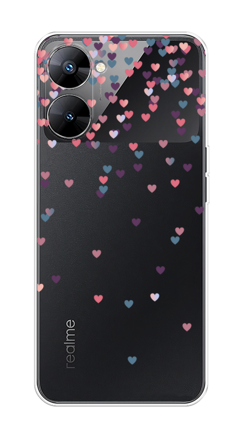 

Чехол на Realme V30 5G/V30T 5G "Посыпка сердечки", Розовый;фиолетовый, 2513550-3