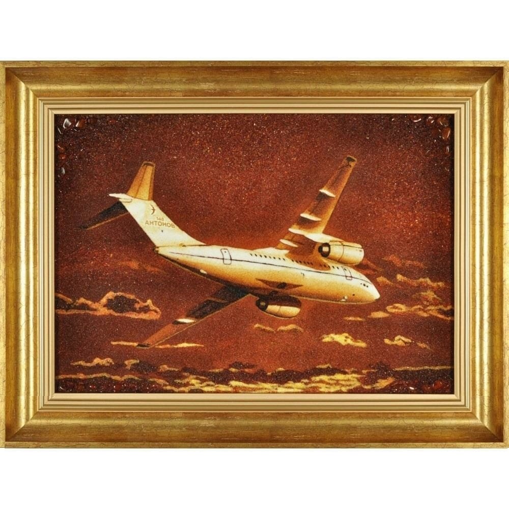 

Янтарная картина самолета АН-30