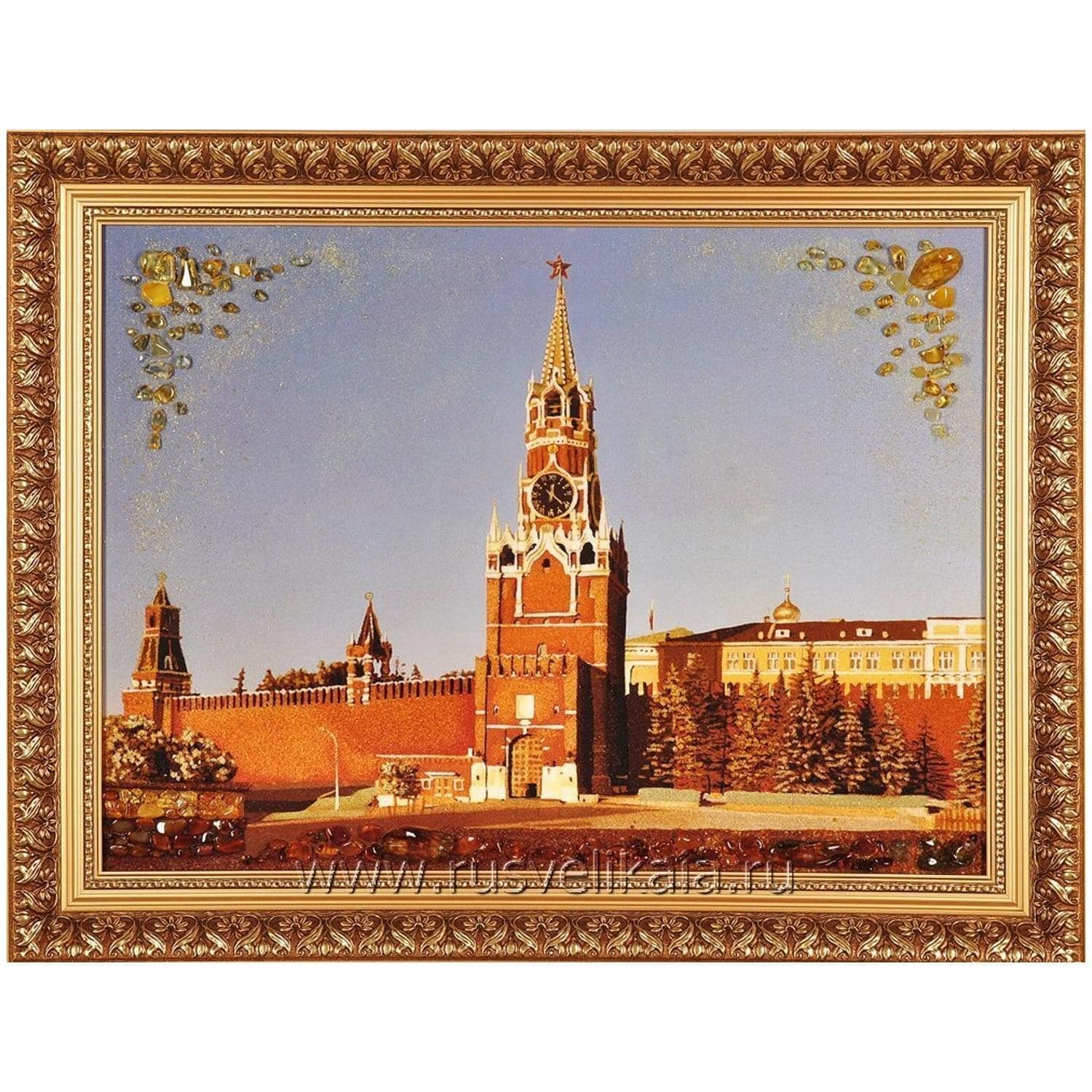 

Картина янтарная Спасская башня