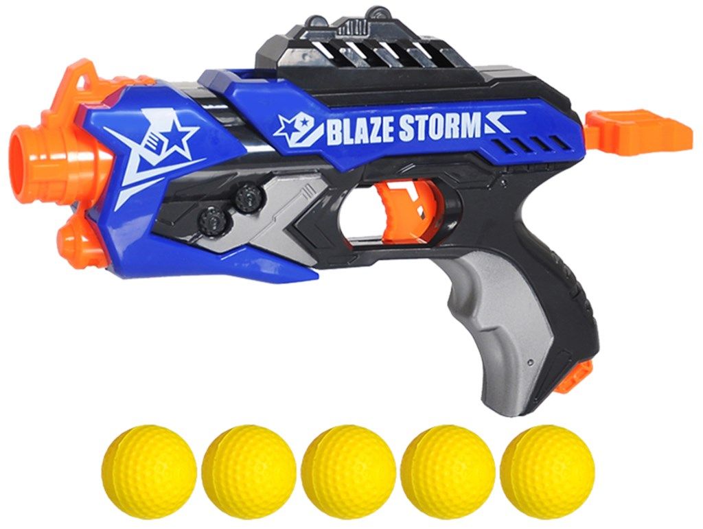 фото Бластер многозарядный с мячами blaze storm bigga 28,5 см