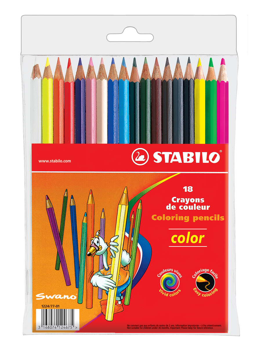Карандаши цветные Stabilo Trio Thick 18 цветов 18 шт