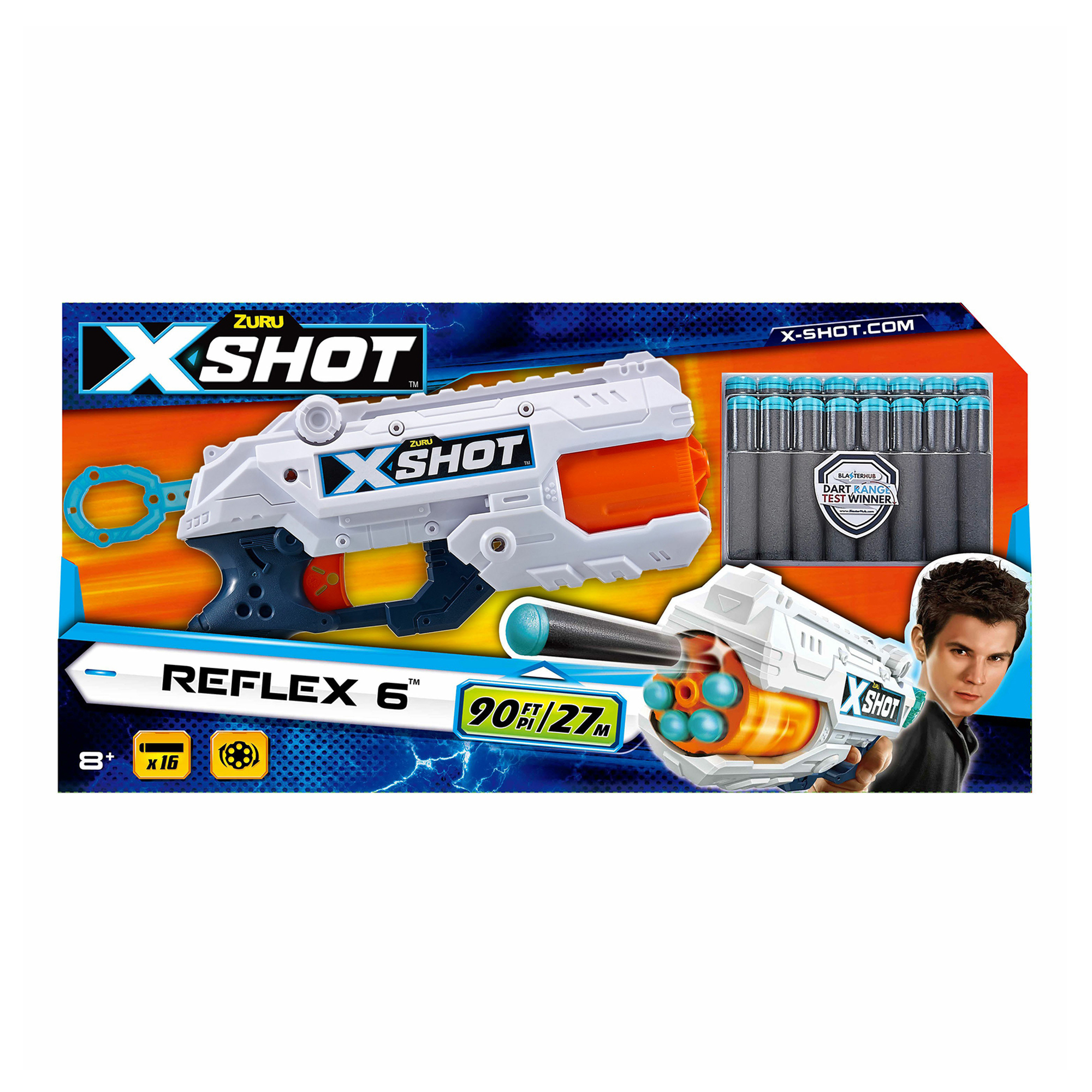 

Бластер X-Shot Zuru ONE TWO FUN, Белый