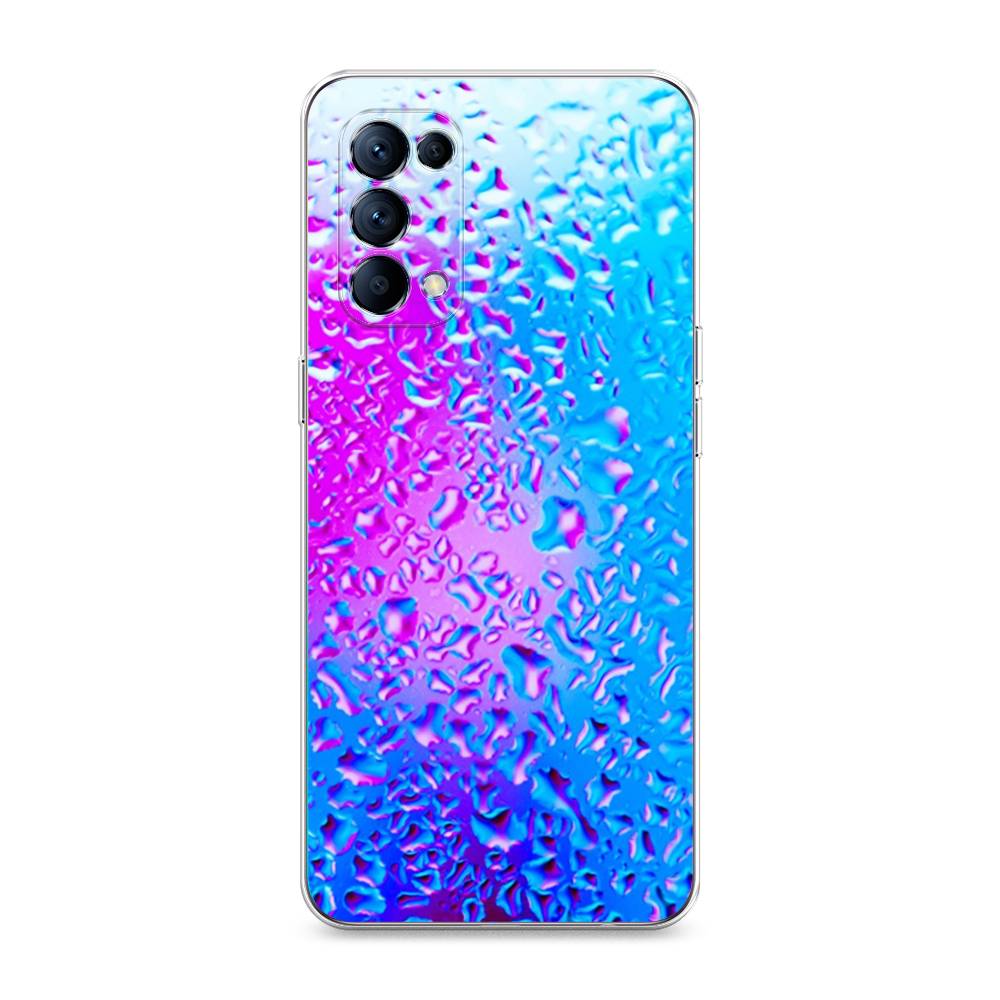 

Чехол для Oppo Reno 5 "Капли на стекле", Голубой;розовый, 255250-3