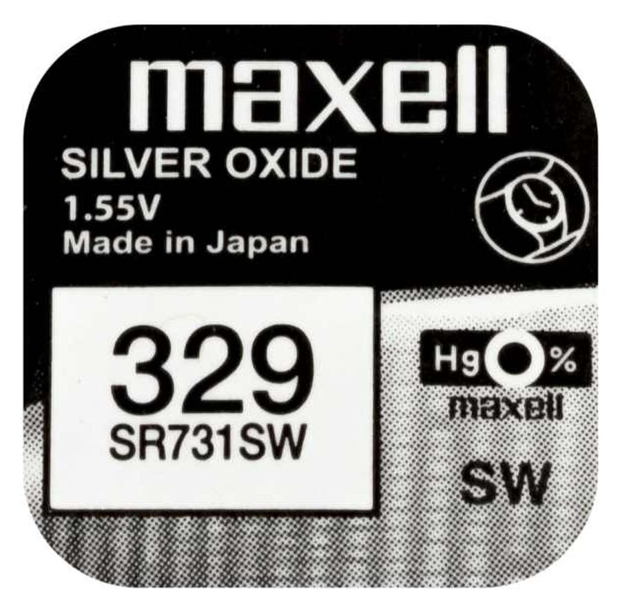Батарейка оксид-серебряная Maxell SR731 SW (329), P30200252B