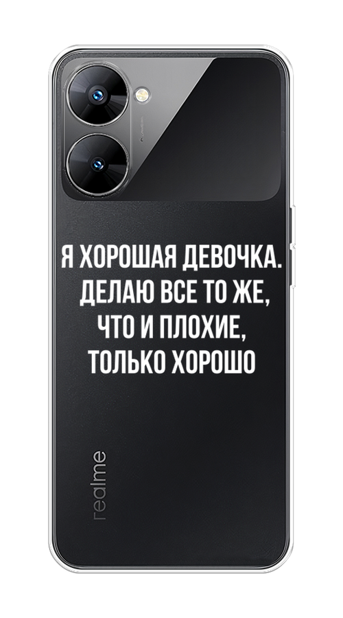 

Чехол на Realme V30 5G/V30T 5G "Хорошая девочка", Серебристый, 2513550-6