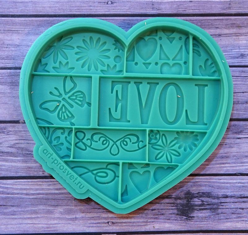 

Молд Арт-студия ПроСвет Лоскутное сердце LOVE ARTMD0762, L, Зеленый