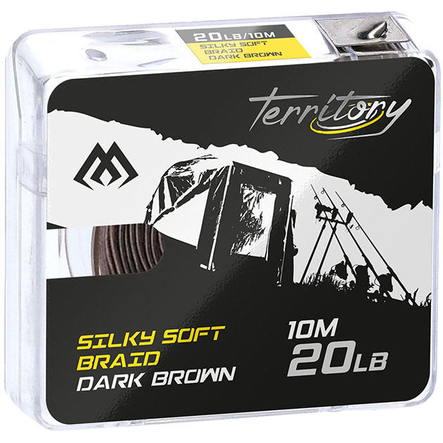 

Повод. плет. шнур Mikado Territory SILKY SOFT BRAID мягкий 20LB (10 м) темно-коричневый