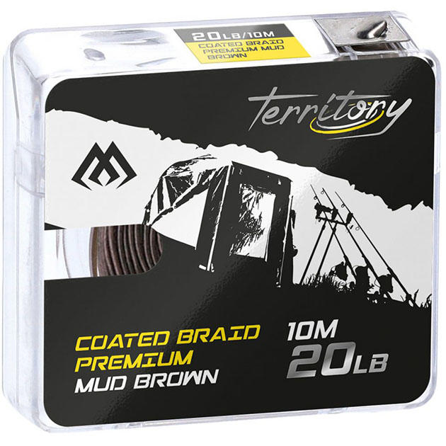 

Повод. плет. шнур Mikado Territory COATED BRAID PREMIUM мягк. в обол. 20LB (10 м) корич., Коричневый