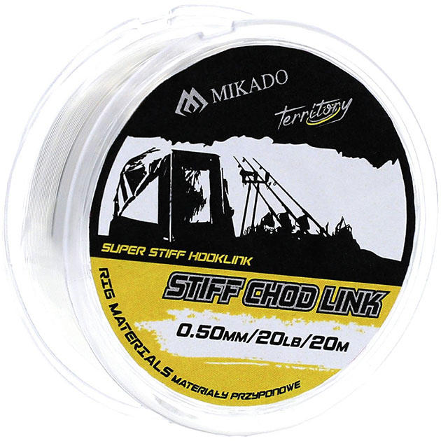 Поводковый материал Mikado Territory STIFF CHOD LINK 0,50 (20 lb, 20 м) прозрачный