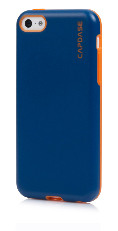 фото Силиконовый чехол capdase sj vika для apple iphone 5c - синий с оранжевым