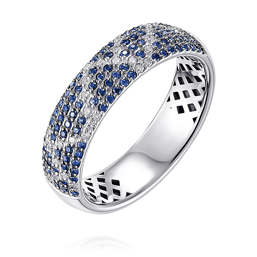 

Кольцо из белого золота с сапфиром/бриллиантом р. , ADAMAS 14040148/01-А51ДЧ-432, 14040148/01-А51ДЧ-432