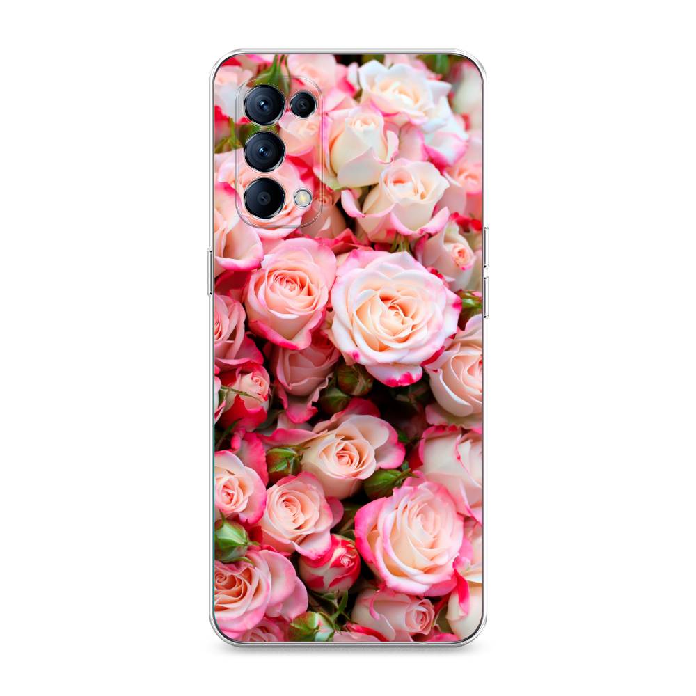 

Чехол для Oppo Reno 5 "Много роз", Розовый, 255250-2
