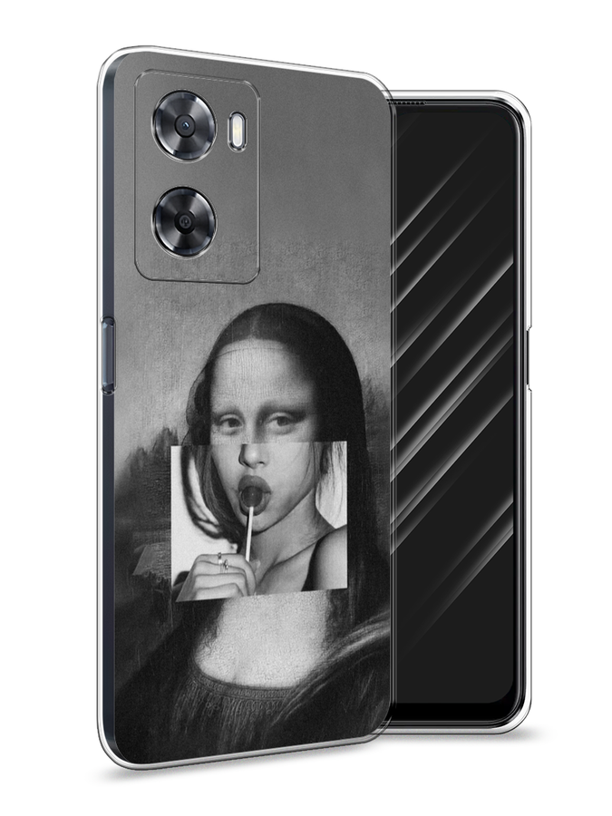 

Чехол Awog на Oppo A77s 4G "Mona Lisa sucking lollipop", Серый, 2511950-9