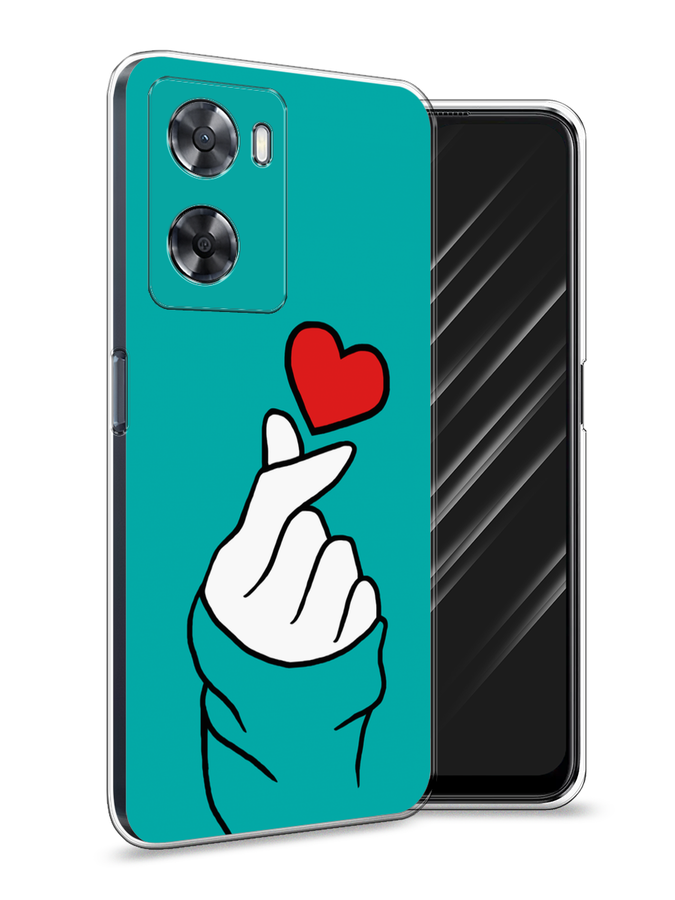 

Чехол Awog на Oppo A77s 4G "Маленькое сердечко", Голубой;белый;красный, 2511950-7