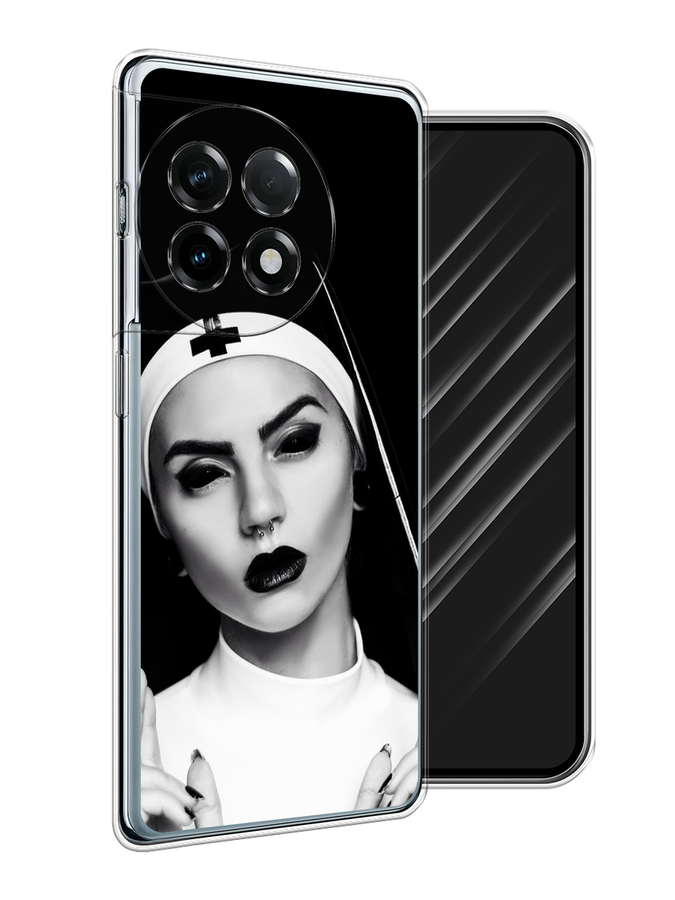 

Чехол Awog на OnePlus 11R/Ace 2 "Черная монашка", Серый;черный, 154250-1