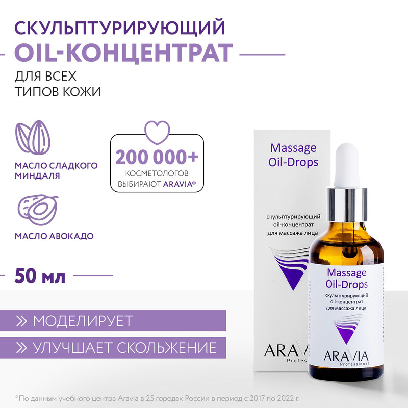 Концентрат для массажа лица ARAVIA Professional Oil-Drops скульптурирующий 50 мл 1181₽