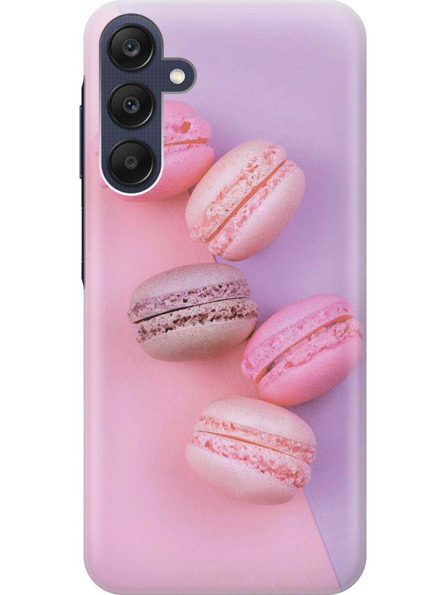 

Силиконовый чехол на Samsung Galaxy A25 с рисунком "Розовые макаруны", Розовый;фиолетовый, 20012134