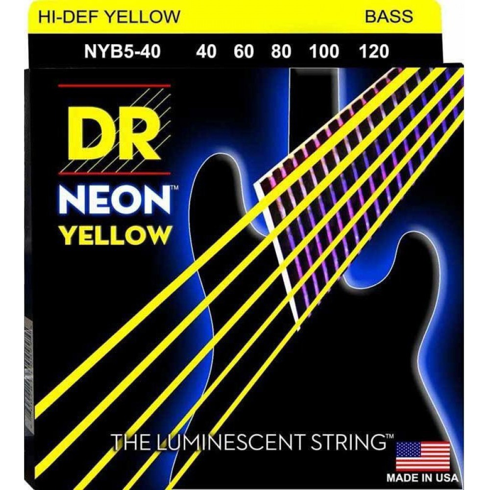 фото Струны для 5 ти струнной бас гитары dr string nyb5-40