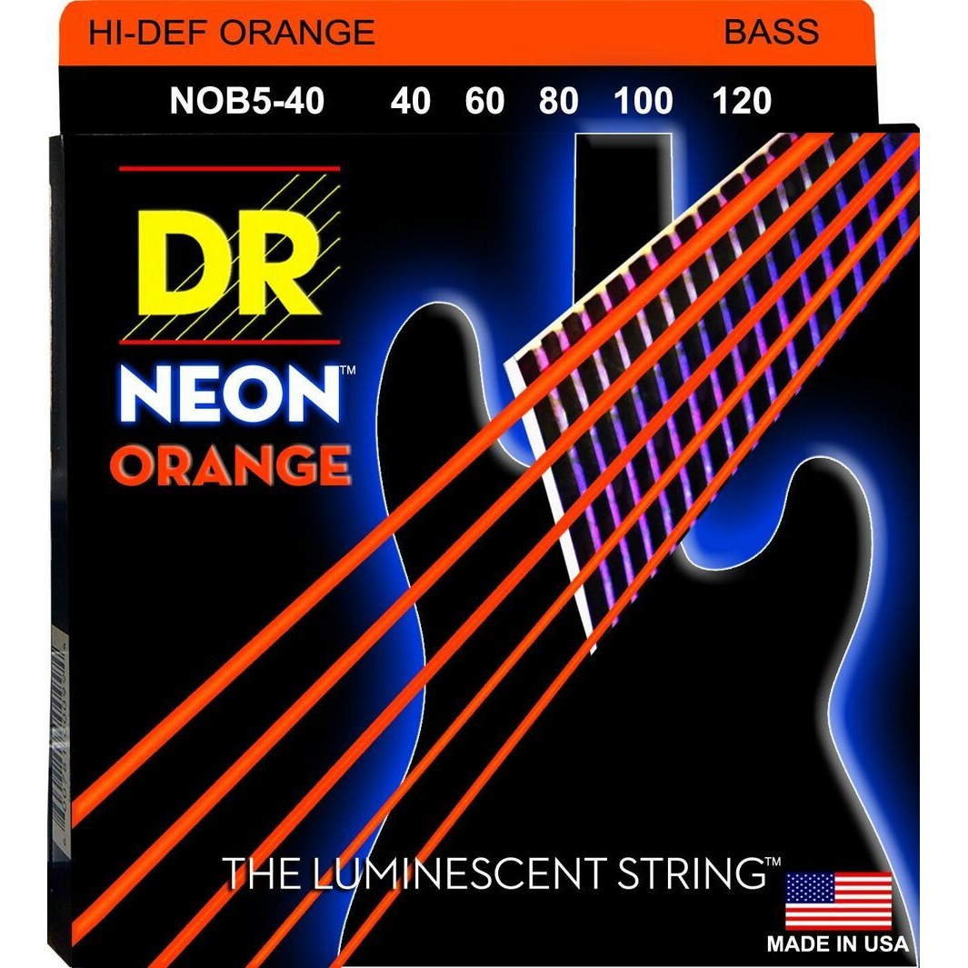 фото Струны для 5 ти струнной бас гитары dr string nob5-40