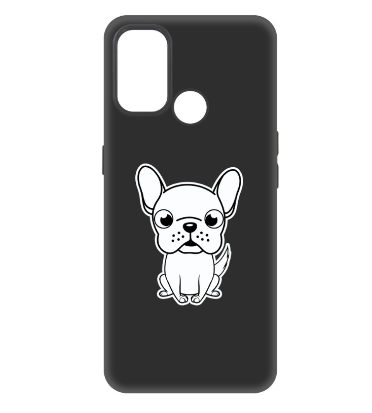 

Чехол-накладка Krutoff Soft Case Черно-белый щенок для ZTE Blade A5 (2020) черный