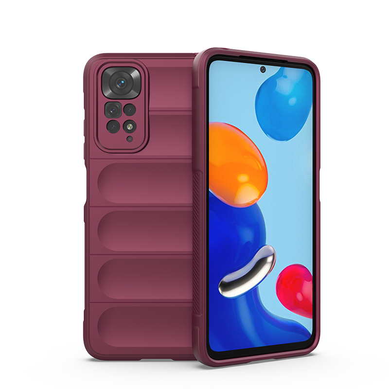 

Противоударный чехол Flexible Case для Xiaomi Redmi Note 11/11S, бордовый, Flexible Case