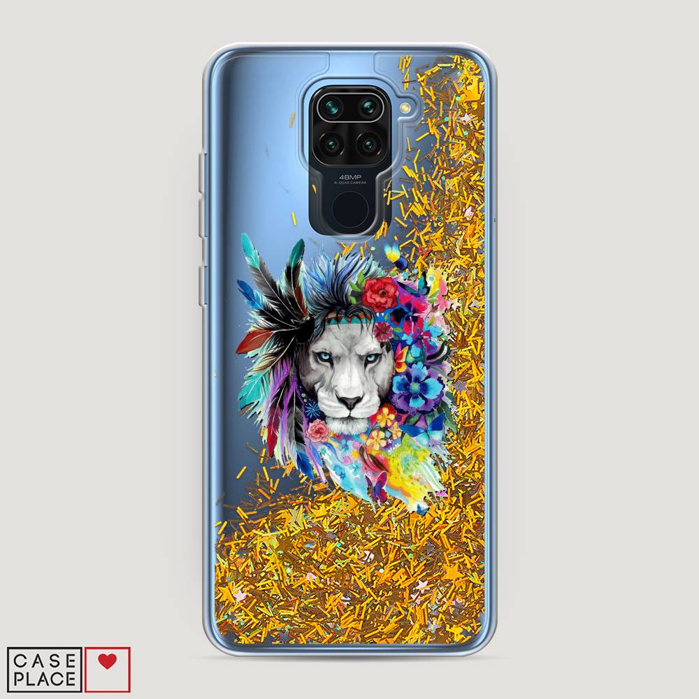 

Жидкий чехол с блестками "Гавайский лев" на Xiaomi Redmi 10X 4G, 38290-1