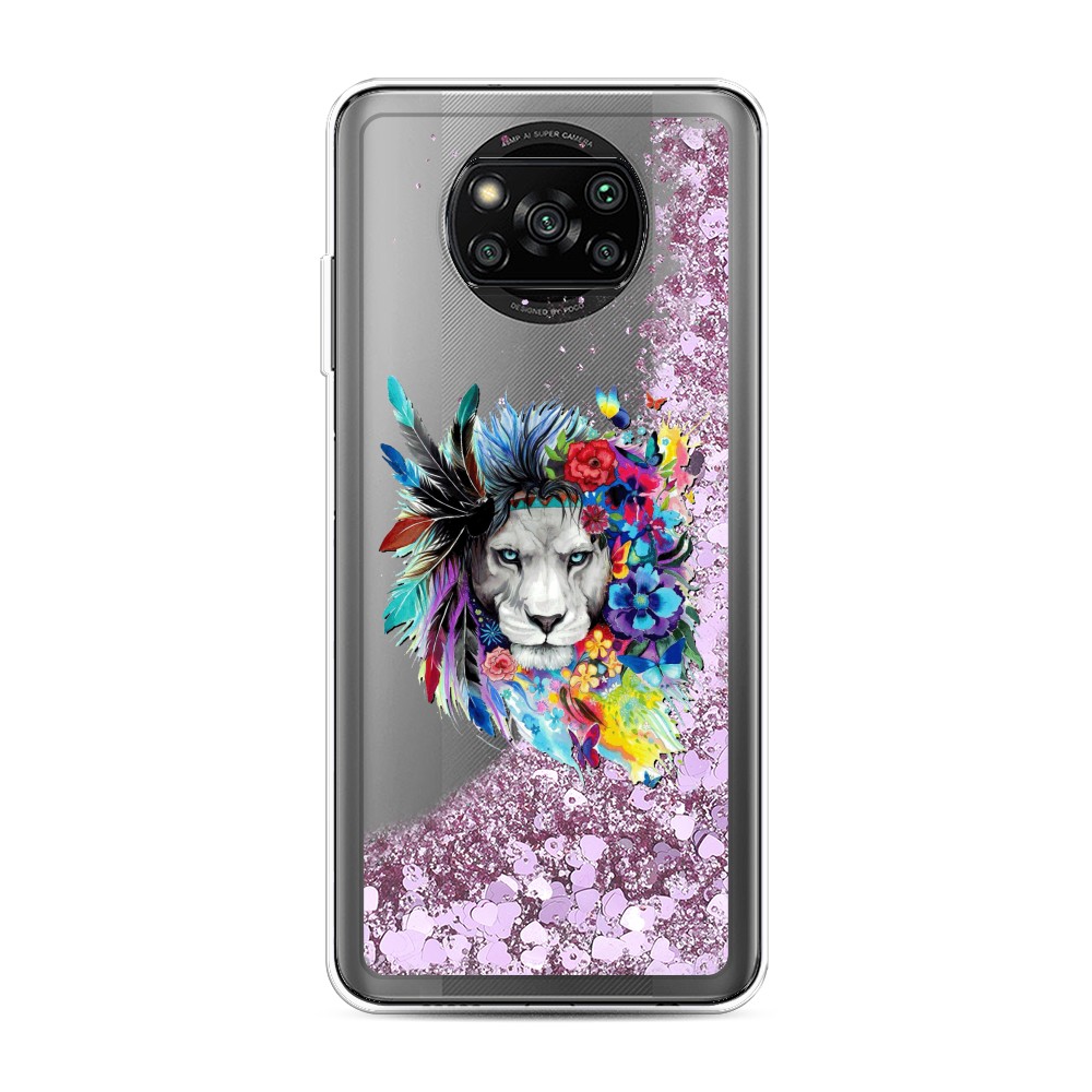 

Жидкий чехол с блестками "Гавайский лев" на Xiaomi Poco X3 Pro, 310694-1