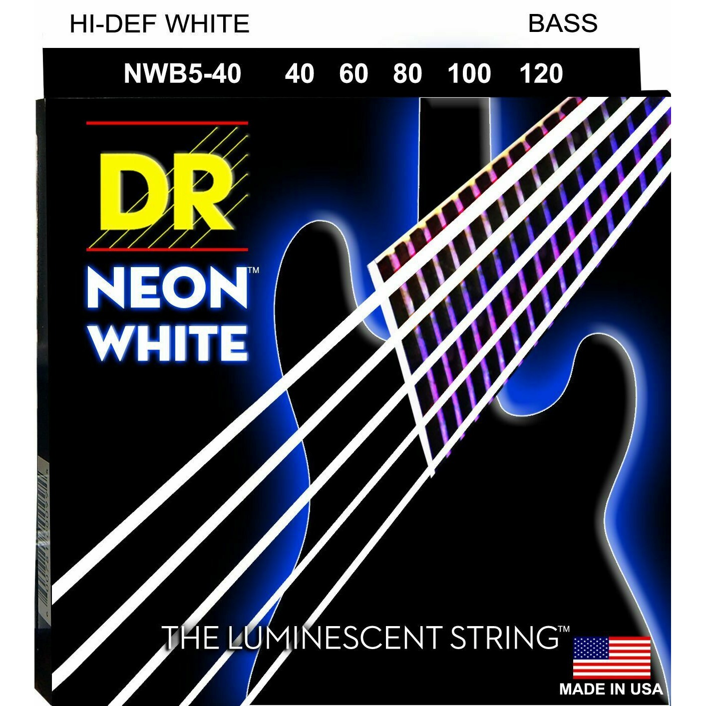 фото Струны для 5 ти струнной бас гитары dr string nwb5-40