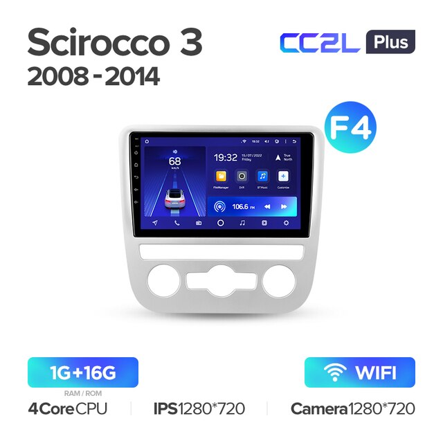 Штатная магнитола Teyes CC2L Plus Volkswagen Scirocco 3 III Mk3 2008-2014 9 F4 116G 2039100₽