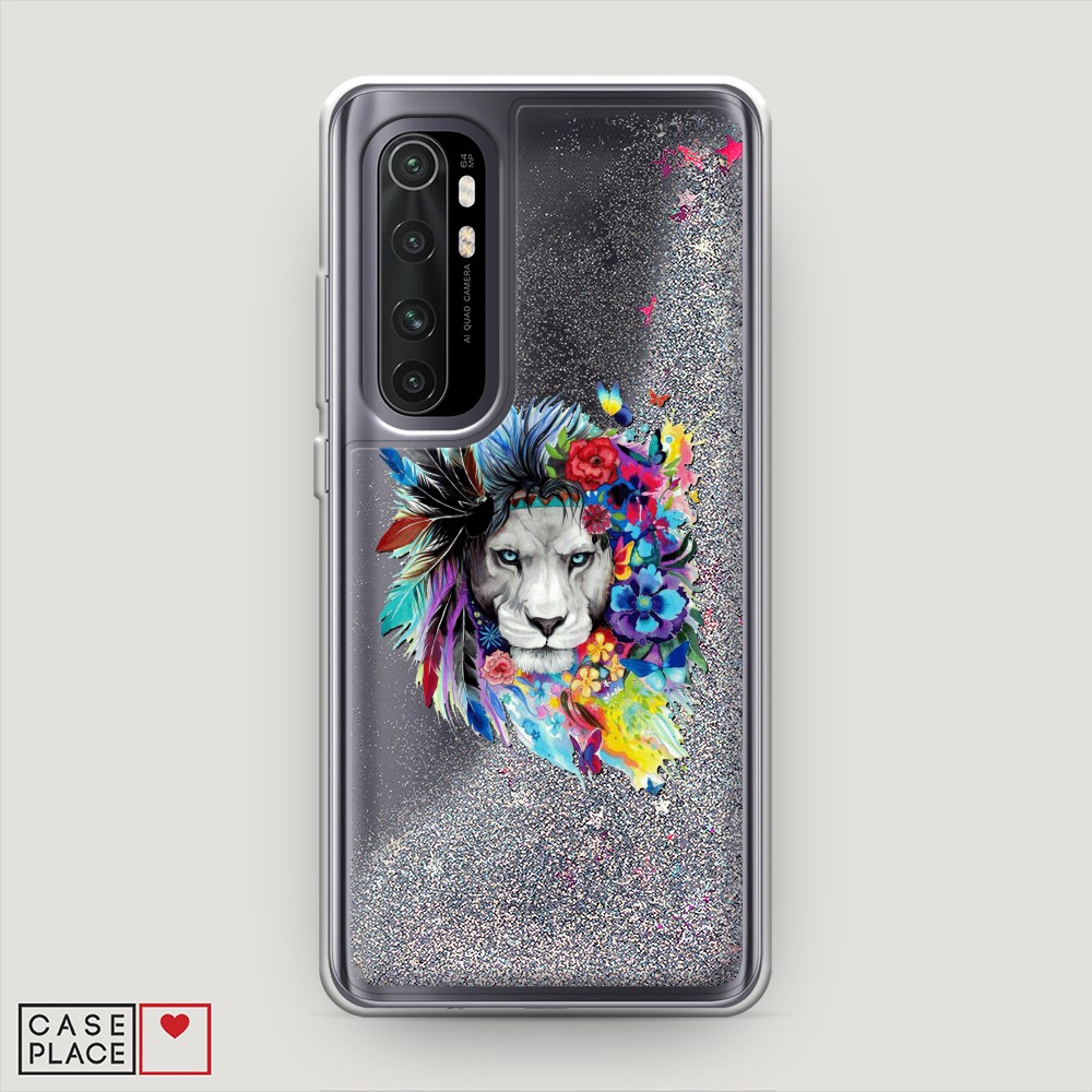 

Жидкий чехол с блестками "Гавайский лев" на Xiaomi Mi Note 10 lite, 38491-1