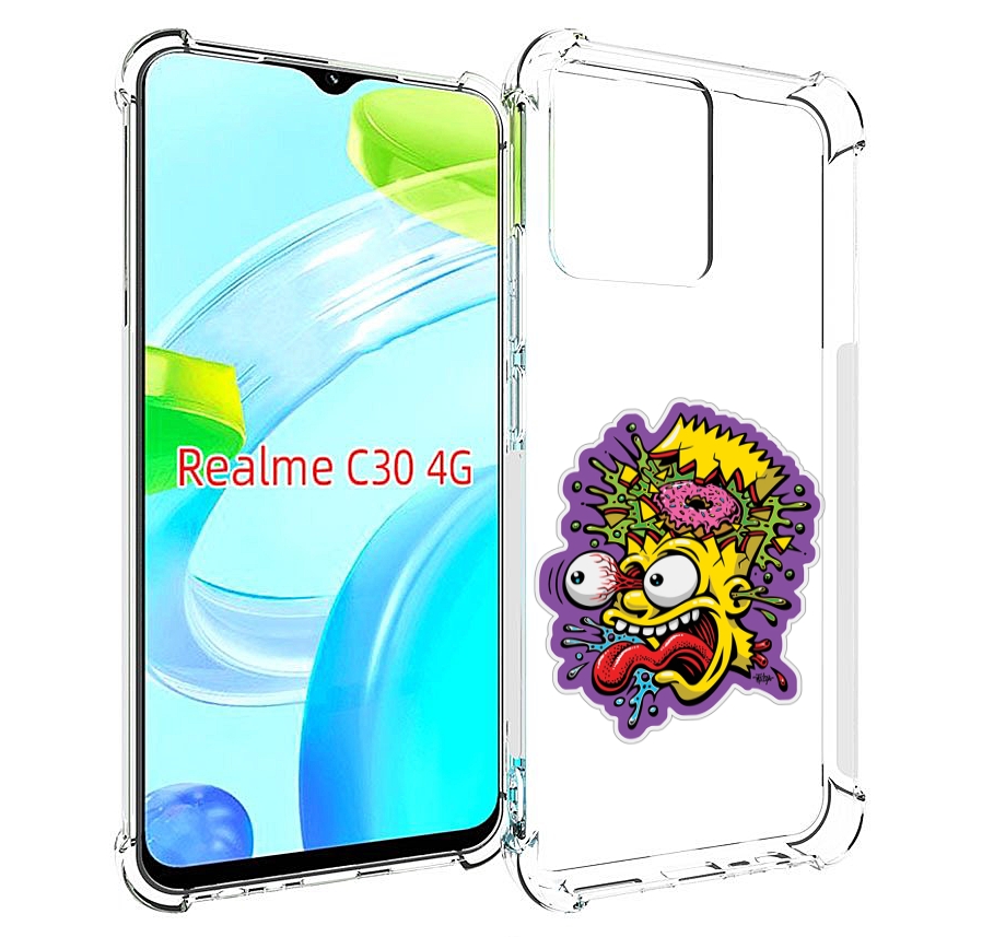 

Чехол MyPads Барт-Симпсон для Realme C30 4G / Narzo 50i Prime, Прозрачный, Tocco