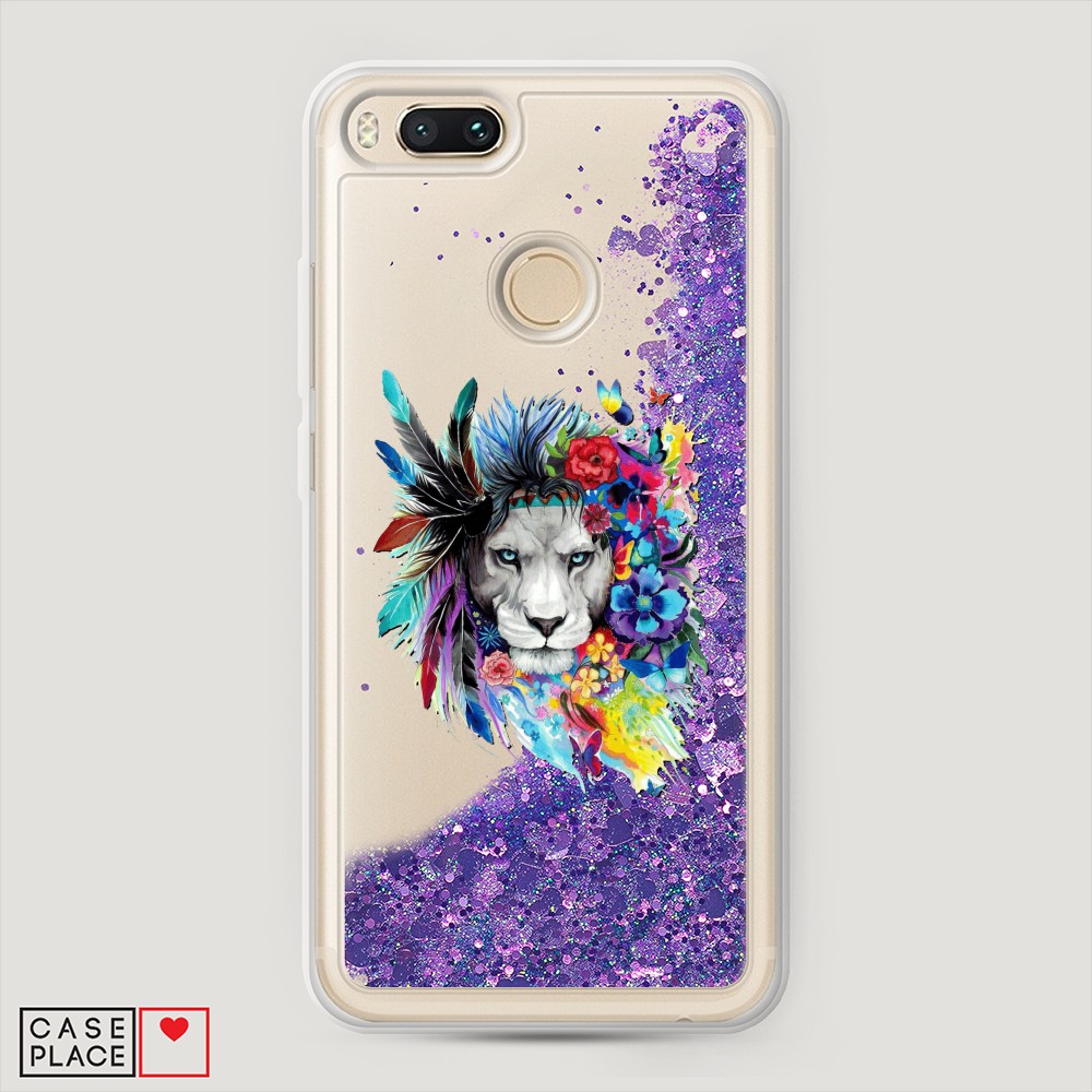 

Жидкий чехол с блестками "Гавайский лев" на Xiaomi Mi 5X, 32392-1